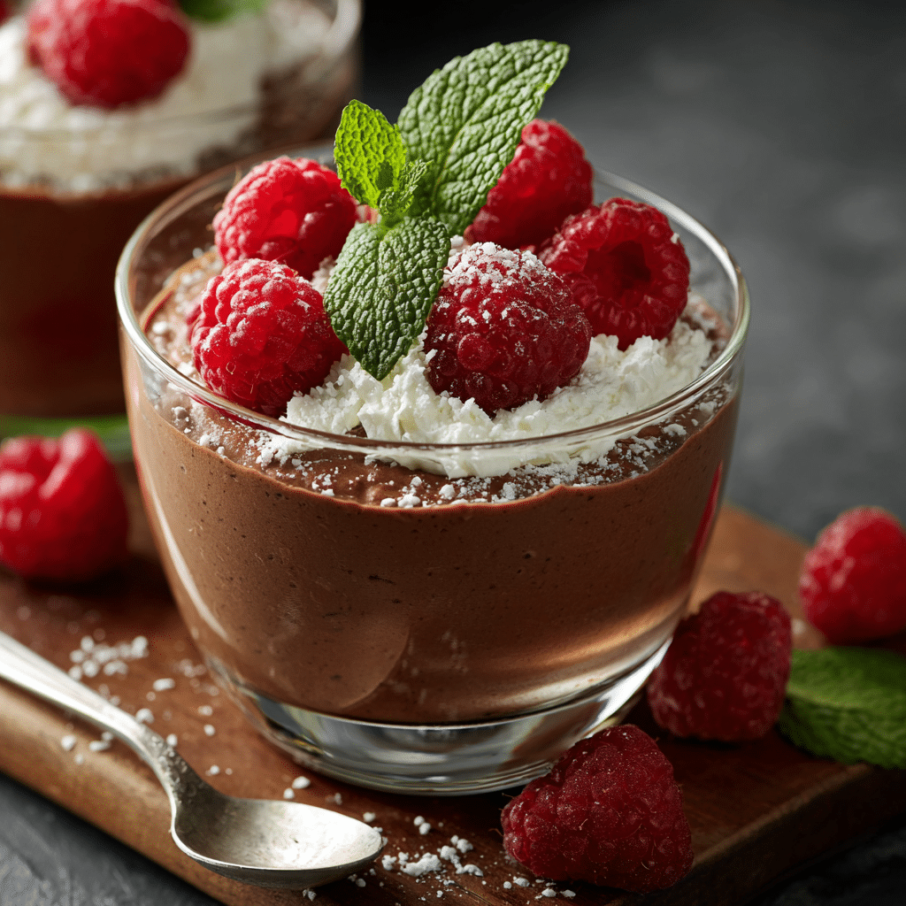Cottage Cheese Chocolate Mousse – The Ultimate Healthy Dessert Hack 5 Cottage cheese chocolate mousse with berries in a dessert cup