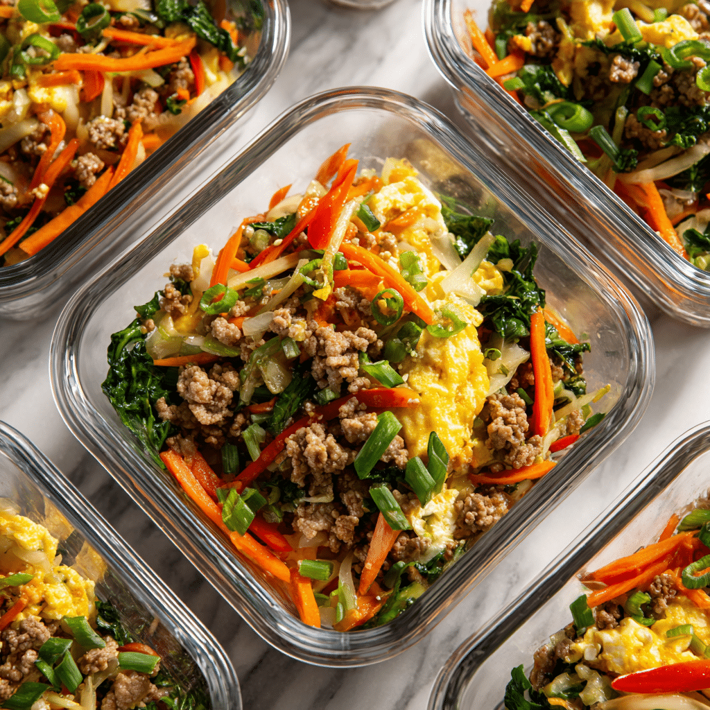 Keto Egg Roll in a Bowl – The Best Low-Carb Stir-Fry You’ll Crave Every Week 6 Meal prepped keto egg roll in a bowl