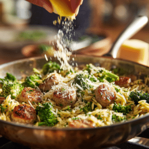 Best chicken sausage and broccoli orzo