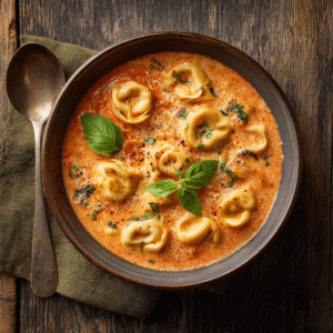 "This Creamy Tomato Basil Tortellini Soup is what the slow cooker was made for! This might just be the best tomato soup you've ever had! It's so easy to make, perfectly flavorful and satisfyingly hearty."