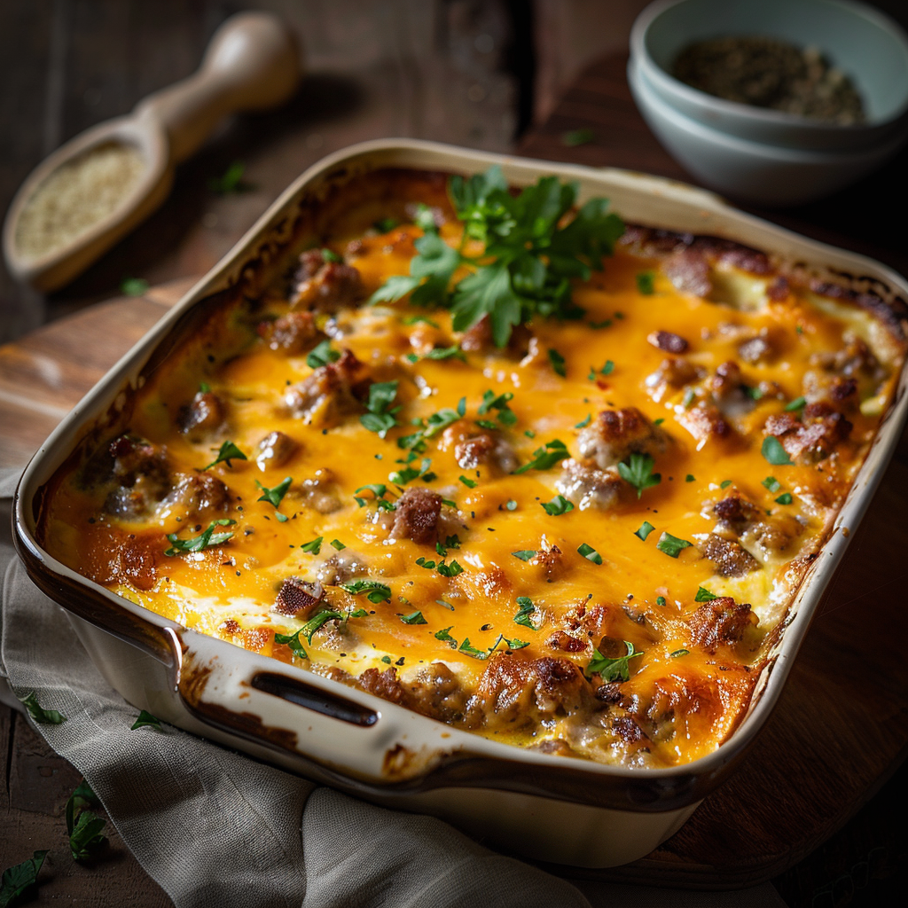 u3873878526 Golden sausage and egg casserole in a 913 dish me 97c148e3 8329 4e29 a609 413aa16391fb 3