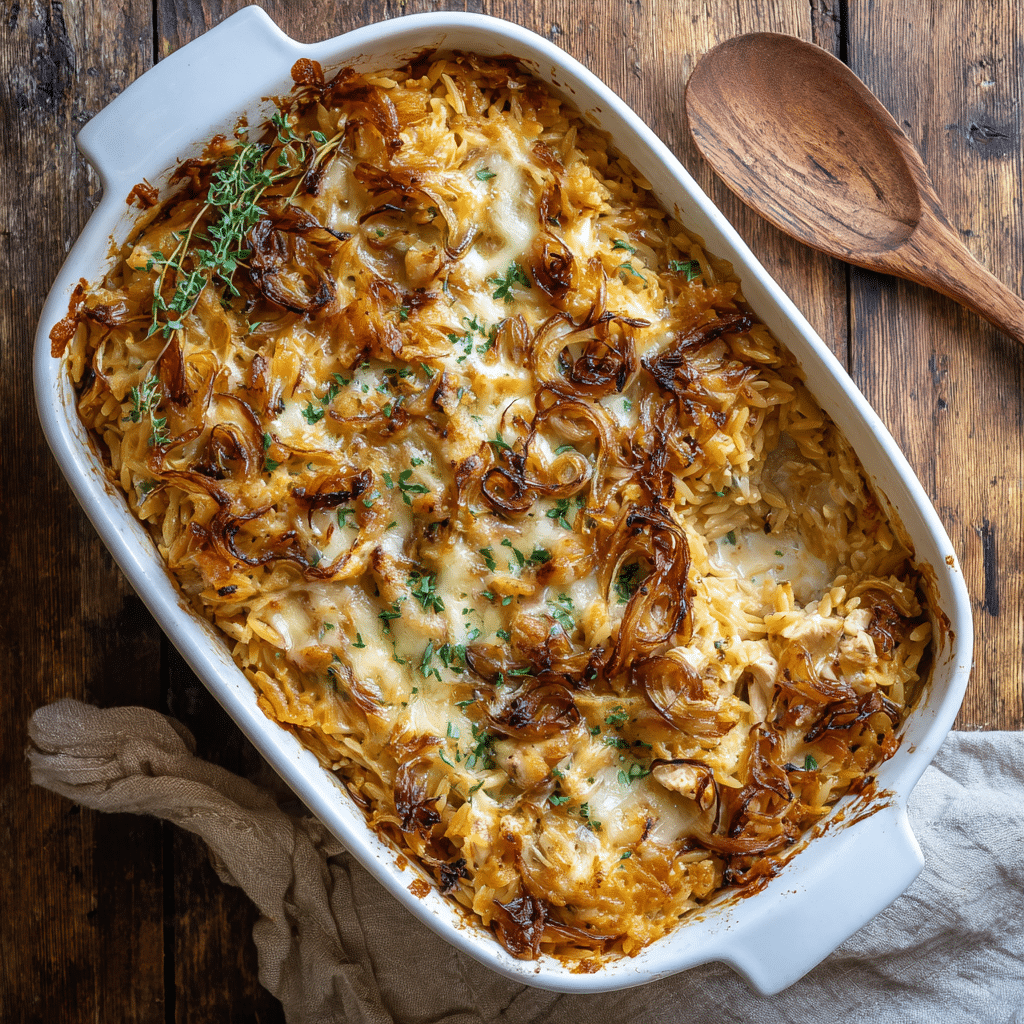 u3873878526 Overhead shot of a golden baked French Onion Chic 2beb660e b275 499d 85fe f42726b8c92f 2
