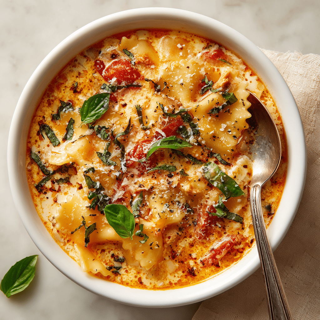 u3873878526 Served bowl of creamy lasagna soup with spoon spr aadc62fd 9430 4f2d 9c46 c6c67a5c39d4 2