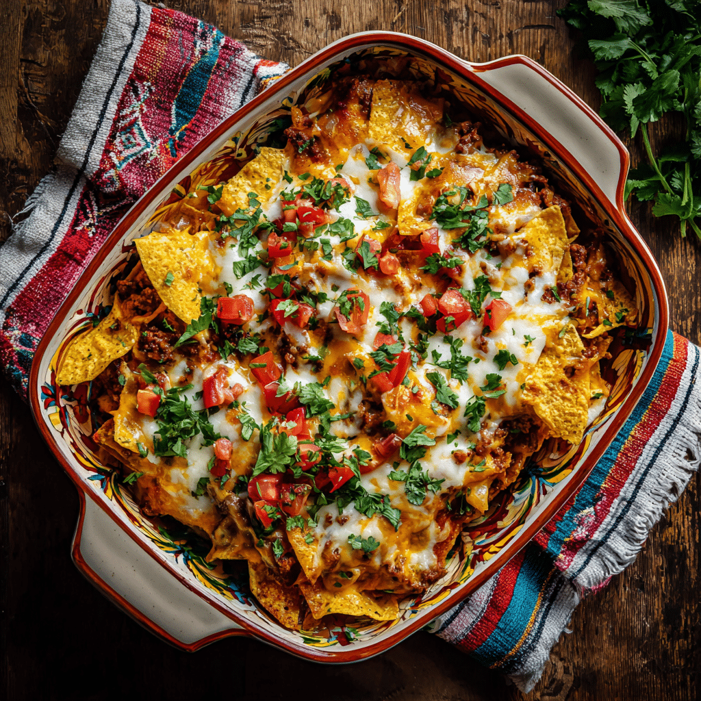 Walking Taco Casserole 1 u3873878526 Walking Taco Casserole in a ceramic dish melted c 1fc9e74c 822b 4b2f 9a97 801b7373eef6 2